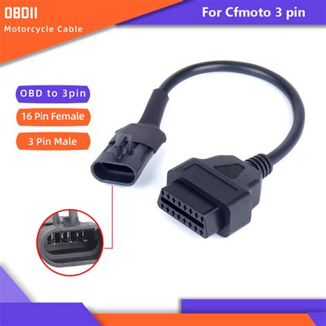 For Cfmoto 3pin OBD2 Motorcycle Diagnostic Cable Motorbike 3 Pin To