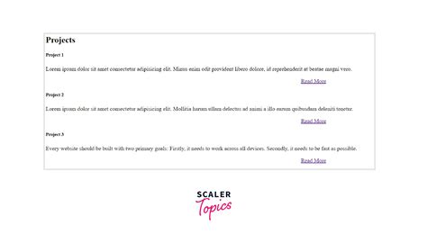 Building a Portfolio Using HTML - HTML Projects | Scaler Topics