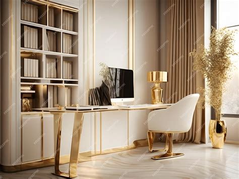 Premium Ai Image Office Interior Design Modern Workspace Decor
