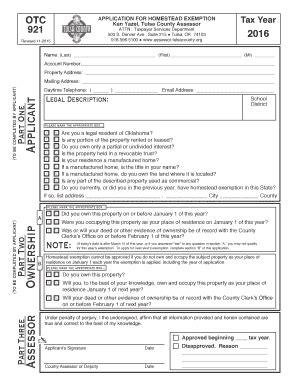 Fillable Online Assessor Tulsacounty Applicant Assessor Home Tulsa