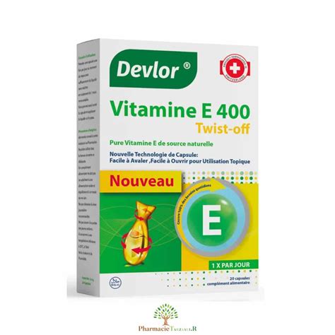 Devlor Vitamine E Twist Off Livraison Partout En Alg Rie