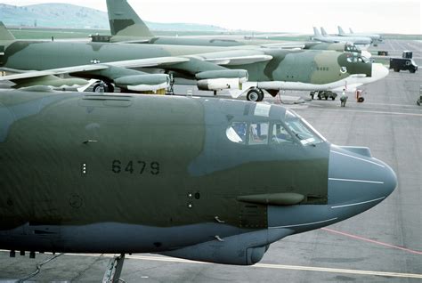 A Right Side View Of The 92nd Bombardment Wings New Camouflaged B 52g