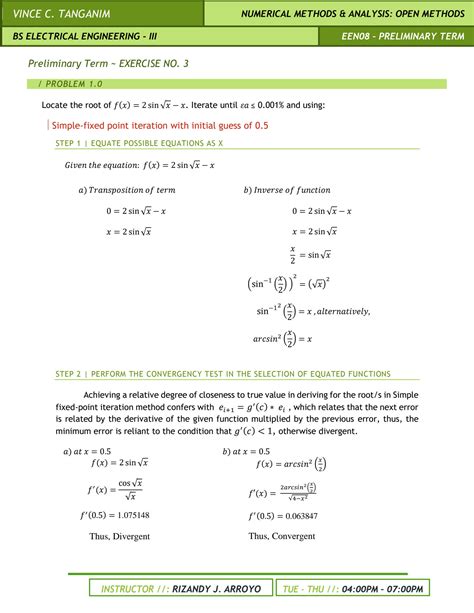 Solution Simple Fixed Point Iteration Secant Method And Newton