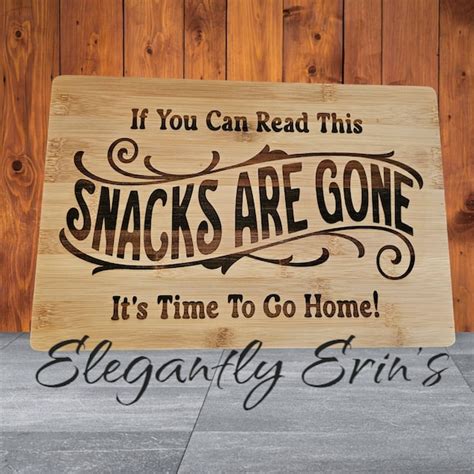 Funny Charcuterie Board Saying Svg Sarcastic Kitchen Svg Cutting Board Svg Snacks Are Gone