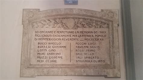 Lapide Ai Caduti Della Grande Guerra Nella Chiesa Di Santa Maria