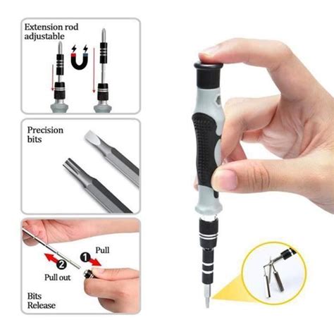 Kit de tournevis de précision magnétique 115 en 1 ordinateur WATCH