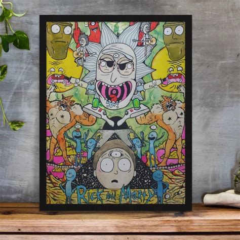 Quadro Decorativo Rick And Morty Cl Ssico Poster A Elo