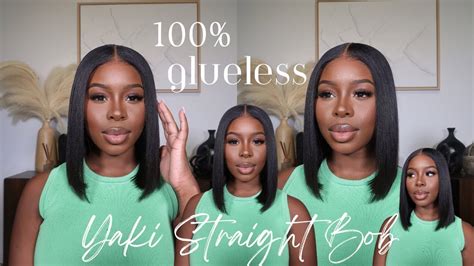 100 Glueless Super Easy Straight Bob Wig Install~ Perfect Everyday Wig~ft Nadula Hair Youtube