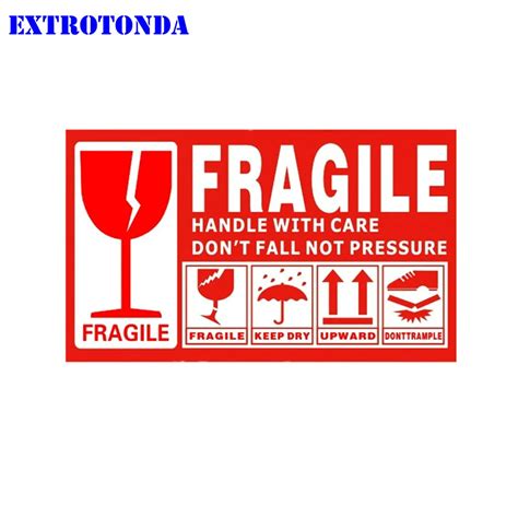 Fragile Warning Label Sticker Pcs Lot X Cm Fragile Sticker Up And