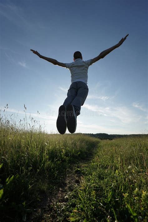 Man Jumping Stock Photo Image Of Nature Outdoor Elegance 38793370