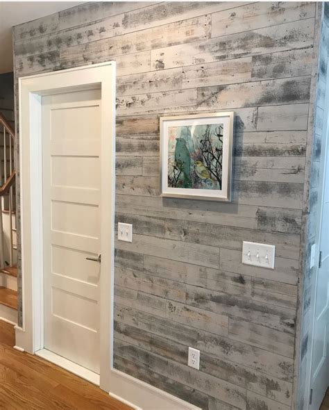 Peel And Stick Shiplap In Reclaimed Weathered Wood White