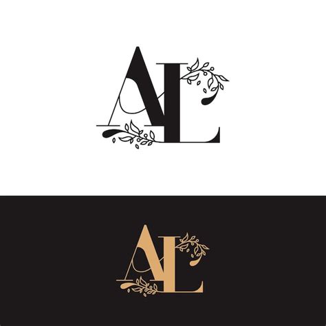 Premium Vector Handdrawn Wedding Monogram AL Logo