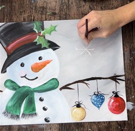 How To Paint A Snowman Magical Snowman Online Painting Tutorial Artofit