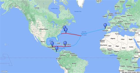 Amerigo Vespucci Route Map