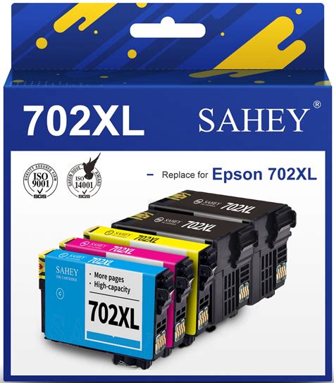 702xl Ink Cartridges Replacement For Epson Ink 702 T702 For Workforce Pro Wf 3720 Wf 3730 Wf