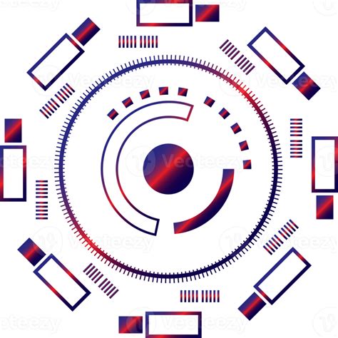 Tech Circle Technology Network Digital Science Icon Element Graphic