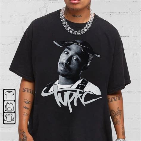 Tupac Rap Shirt K1 Tupac Shakur 90s Y2k Merch Vintage Rapper Etsy Uk