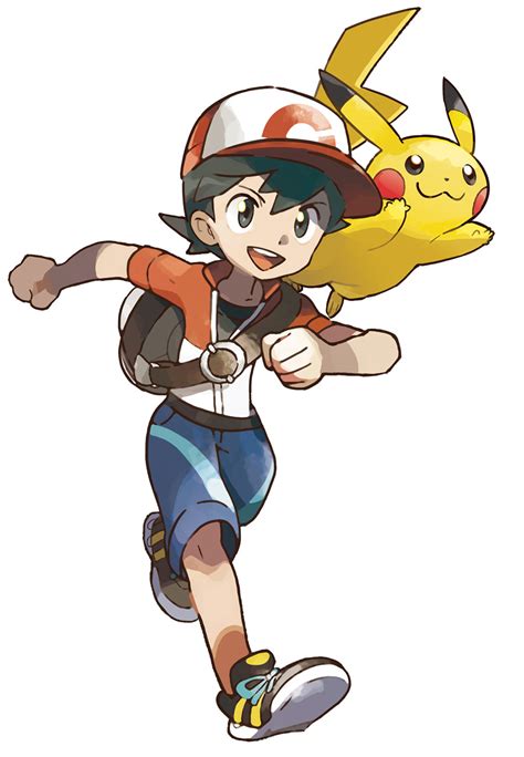 Male Protagonist Pikachu Art Pok Mon Let S Go Pikachu And Let S