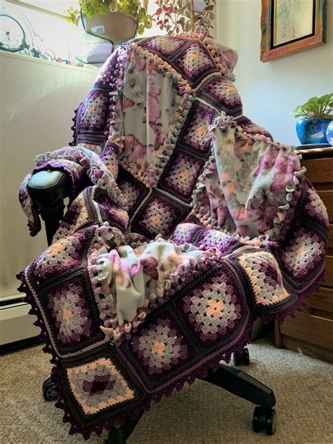 Granny Square Tie Quilt Pattern Etsy