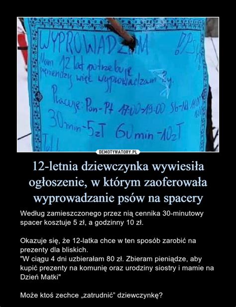 Letnia Dziewczynka Wywiesi A Og Oszenie W Kt Rym Zaoferowa A