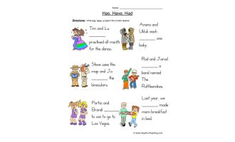 Has Have Had Verb Worksheet By Teach Simple