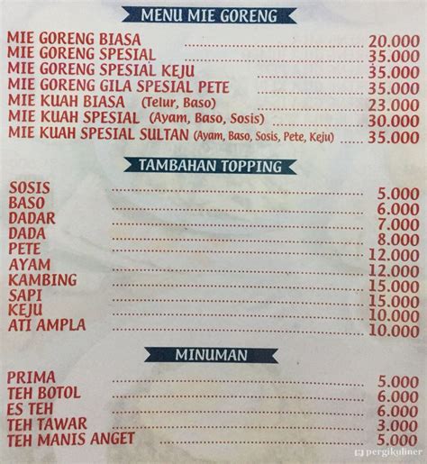 Selalu Diperbarui Menu Nasi Goreng Gila Gondrong Obama Tanjung Duren