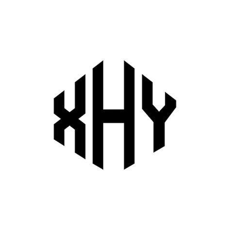 Premium Vector | Xhy letter logo design with polygon shape xhy polygon ...