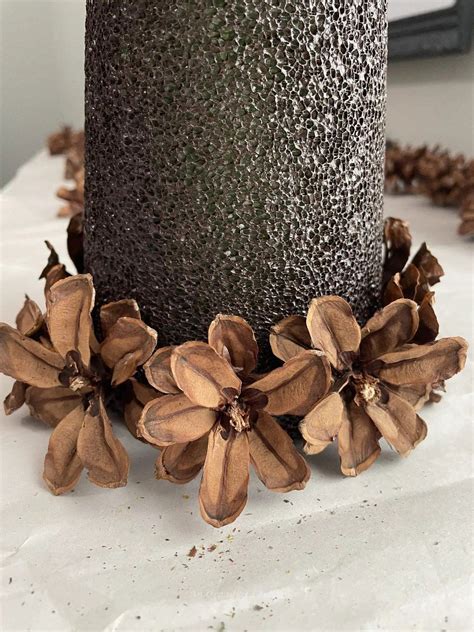 How To Make A Diy Pinecone Flower Christmas Tree Artofit