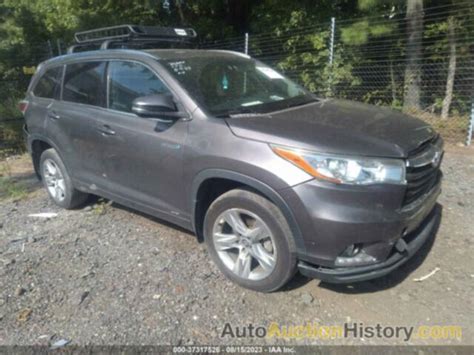 5TDDCRFH2GS018680 TOYOTA HIGHLANDER HYBRID LIMITED View History And