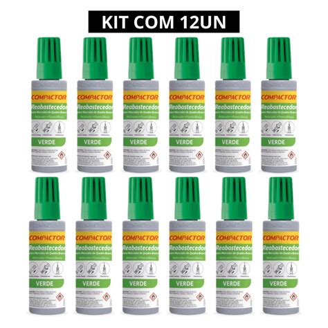 Kit 12 Tinta Marcador Para Quadro Branco Compactor 30ml Shopee Brasil