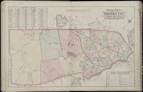 Atlas Of The Town Of Brookline Norfolk County Massachusetts Digital