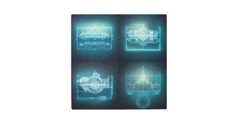 Time Machine Blueprints I Metal Print | Zazzle