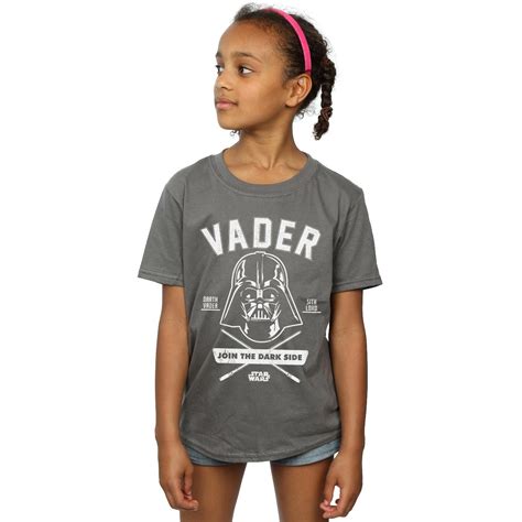 Star Wars Girls Darth Vader Collegiate Cotton T Shirt