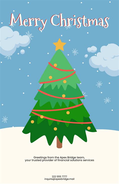 Free Christmas Opening Hours Poster Template To Edit Online
