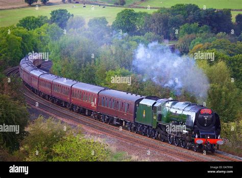 Steam Locomotive Duchess Of Sutherland Near Low Baron Wood Farm