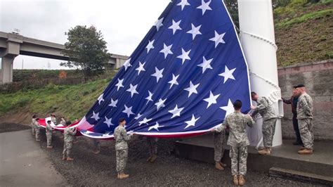 O Say Can You See It S Hard To Miss Tacoma Screw S Giant Flag Tacoma