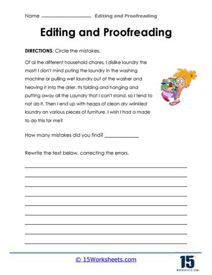 Proofreading Paragraph Worksheet Grade 4