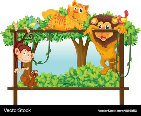 Zoo animals Royalty Free Vector Image - VectorStock