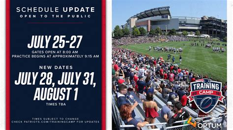 Patriots Announce Additional Training Camp Dates