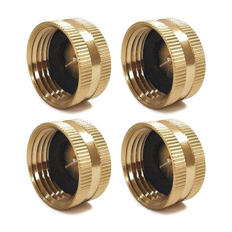 Zpaqi 4pcs Garden Hose 34 Female Threaded End Brass Cap With Washer