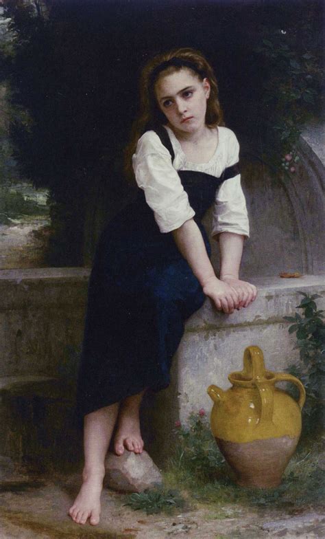 William Adolphe Bouguereau Orphan Girl At The Fountain