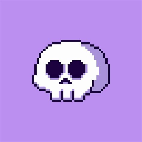 Premium Vector Pixel Art Skull Game Asset Design