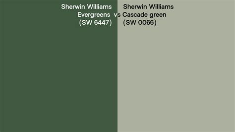 Sherwin Williams Evergreens Vs Cascade Green Side By Side Comparison