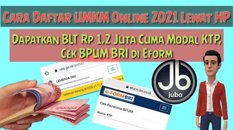 Cara Daftar Umkm Online Lewat Hp Dapatkan Blt Rp Juta Modal