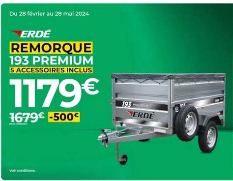 Promo Remorque Premium Erd Chez Feu Vert Icatalogue Fr