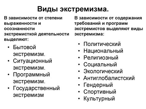 Экстремизм и терроризм: основные понятия - презентация онлайн