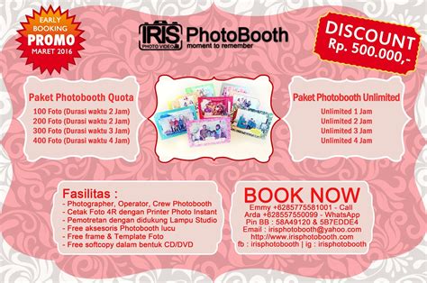 Paket Promo Photo Booth Maret 2016 IRIS PhotoBooth Jasa Photo Booth