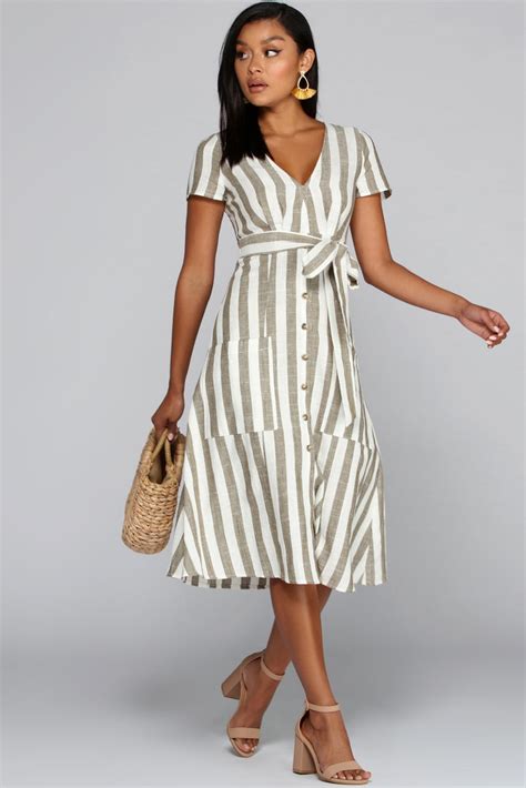 In The Midi Linen Dress Windsor