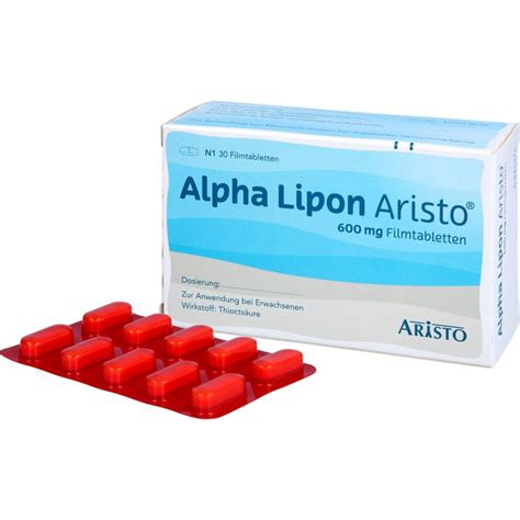 ALPHA LIPON Aristo 600 Mg Filmtabletten Wir Leben Apotheken