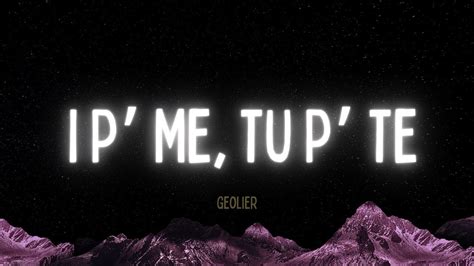 Geolier I P Me Tu P Te Sanremo Testo Lyrics Youtube